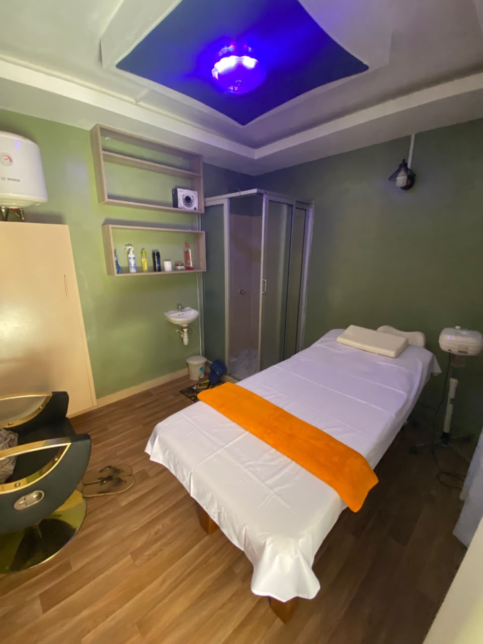 Massage and spa treatment room